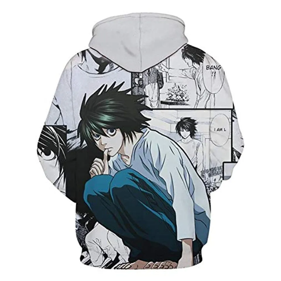 Anime Death Note Hoodie - LLawliet 3D Print Pullover Hoodie