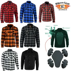 BGA Exo Protective Motorcycle Flannel Lumberjack Shirts