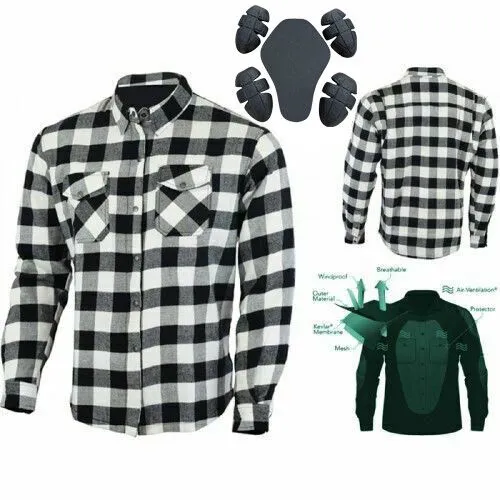 BGA Exo Protective Motorcycle Flannel Lumberjack Shirts