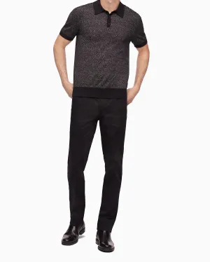 Calvin Klein Striped Ribbed Knit Polo Shirt - Men