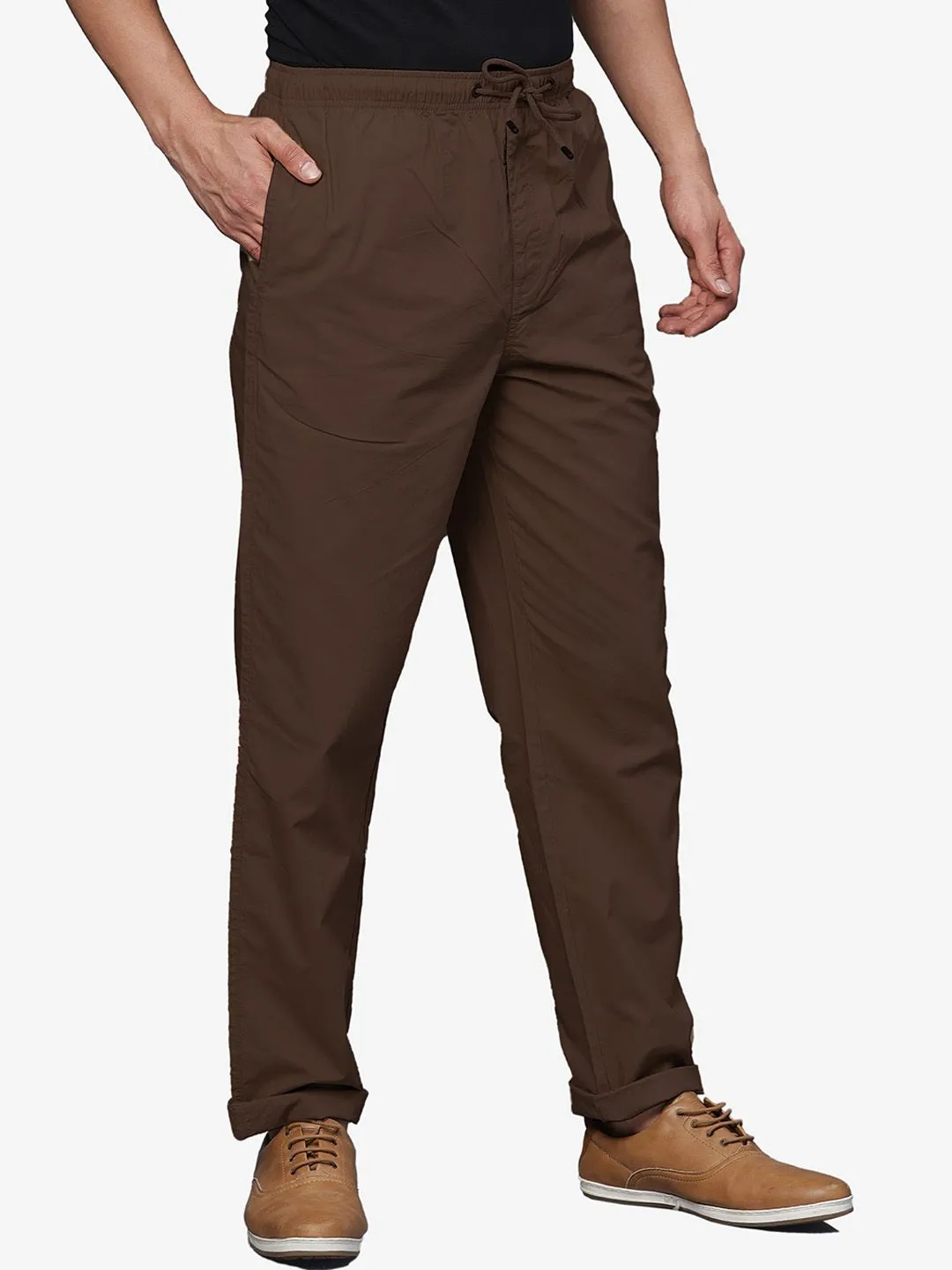 Cotton Coffee Lower Track Pants
