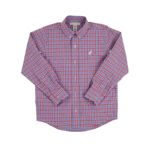 Dean's List Dress Shirt Lawn Party Plaid/Worth Ave White