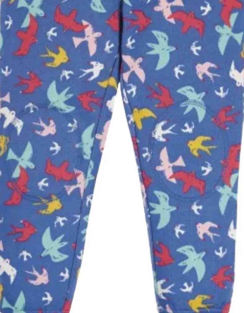 Frugi Kids Printed Snug Joggers in Rainbow Birds Flight