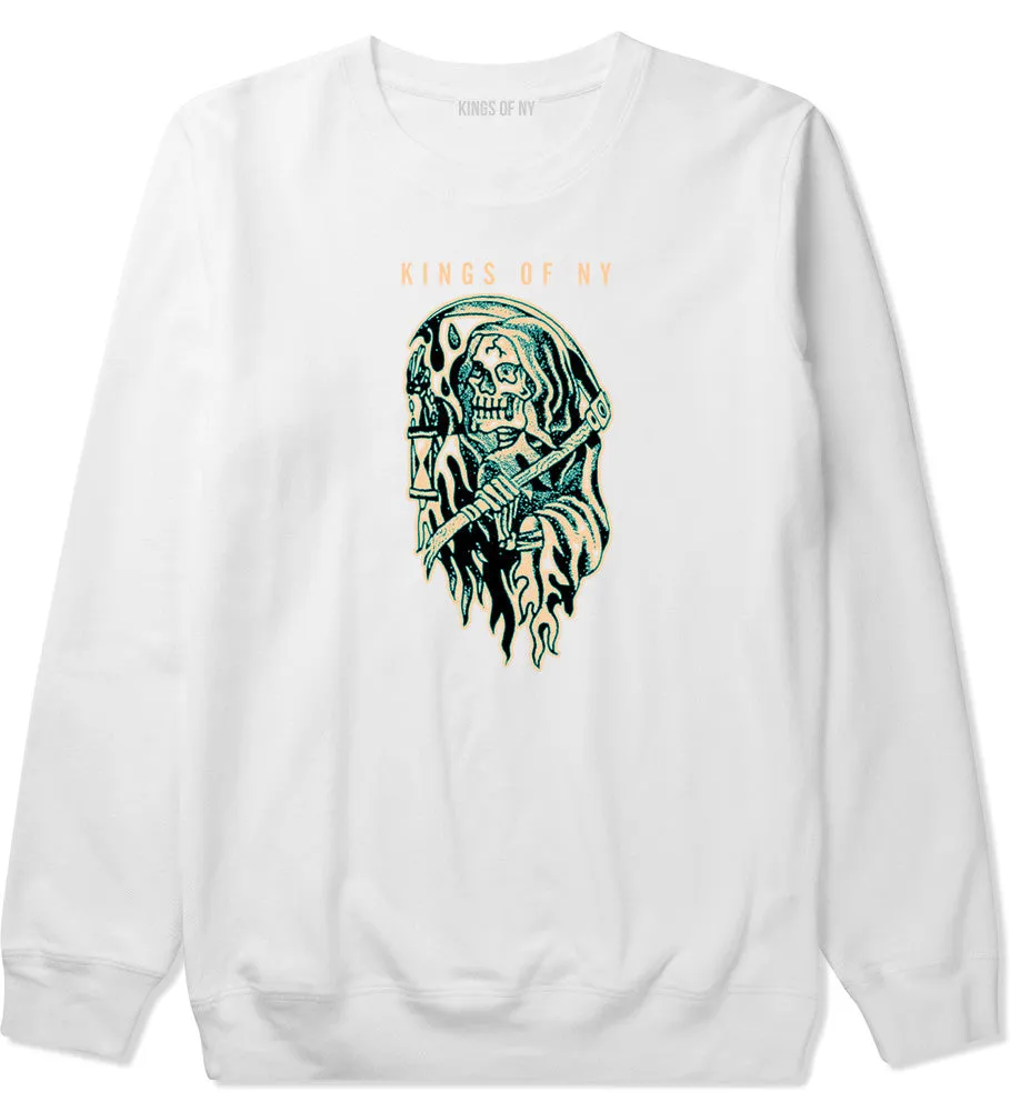 Grim Reaper Tattoo Skull Crewneck Sweatshirt
