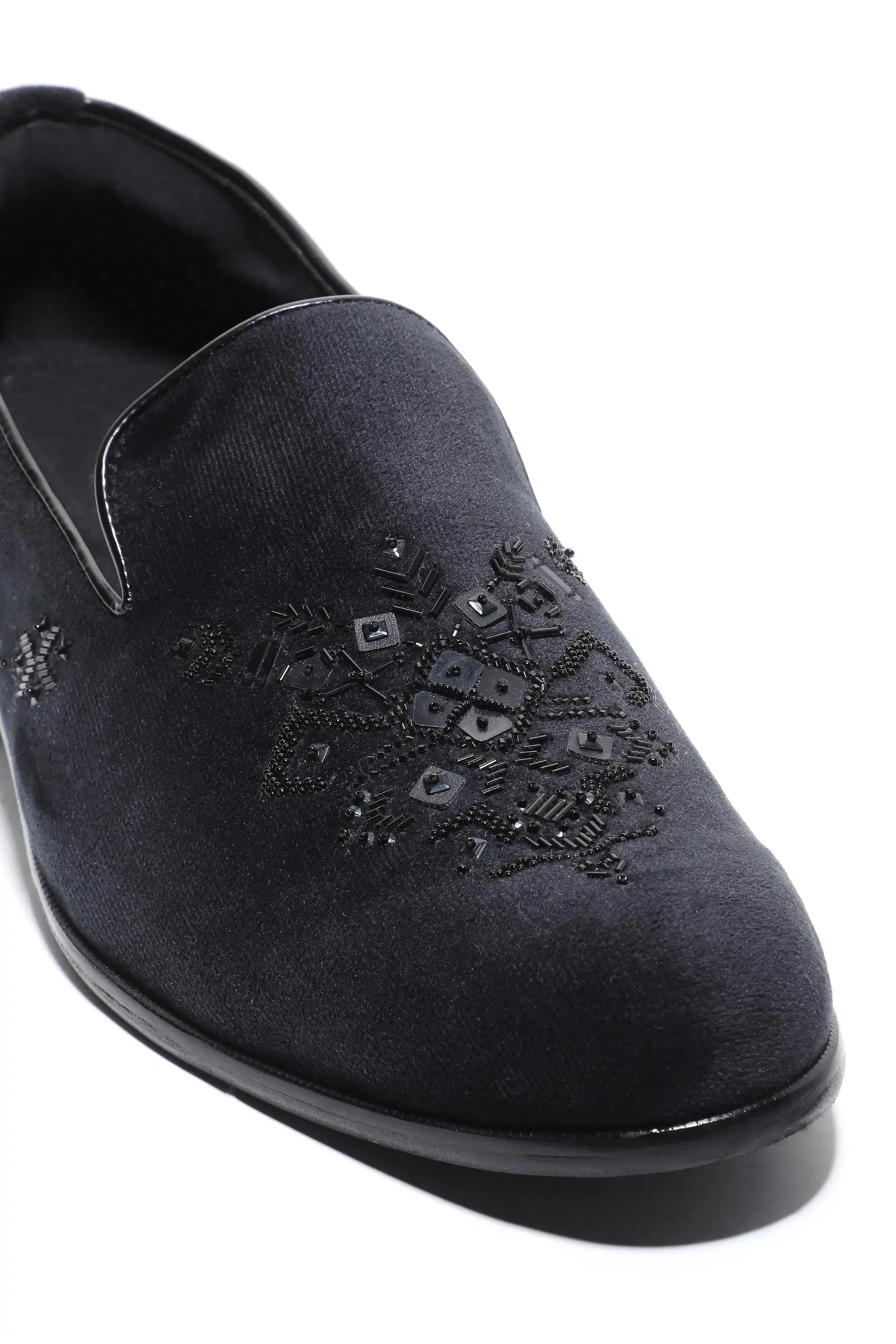 Midnight Luxe Velvet Slip-Ons