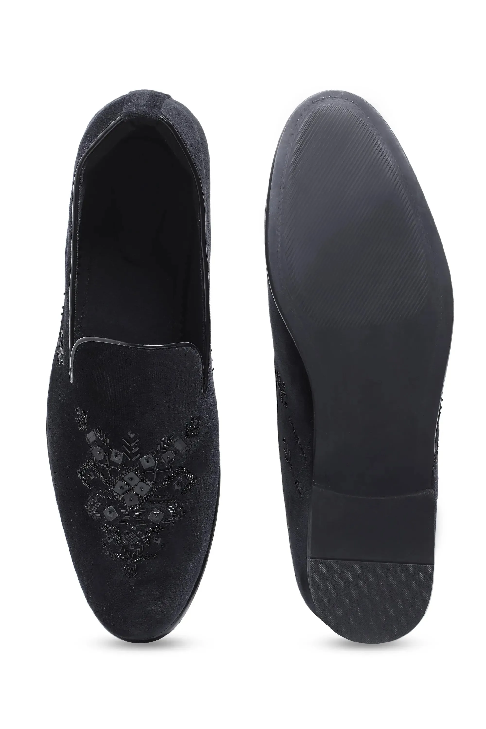 Midnight Luxe Velvet Slip-Ons