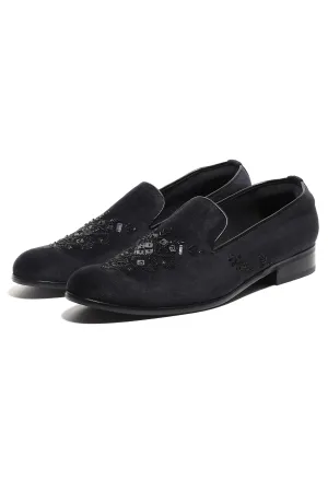 Midnight Luxe Velvet Slip-Ons