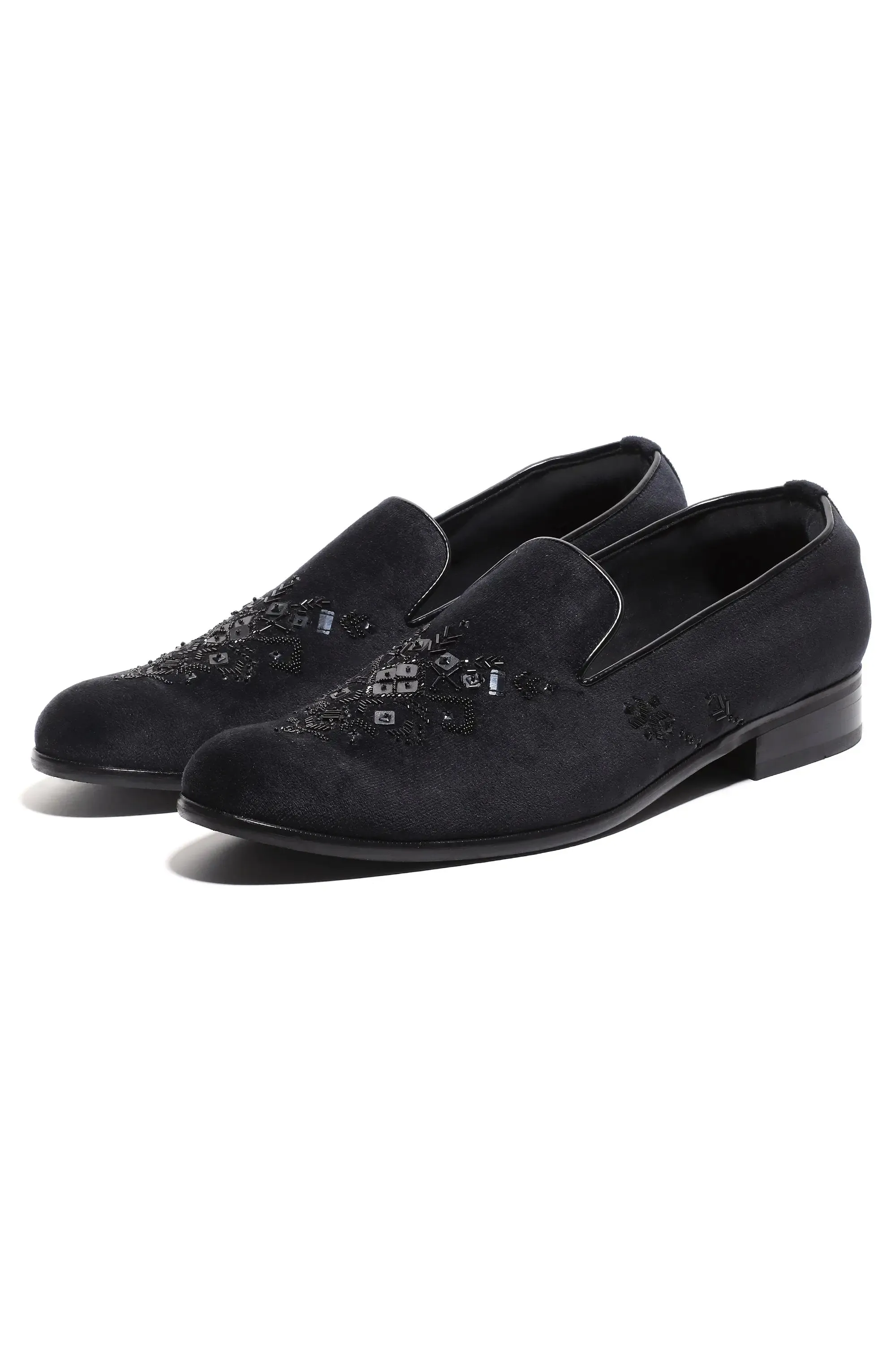 Midnight Luxe Velvet Slip-Ons