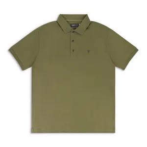 PIQUE KNIT POLO GREEN POLO SHIRTS