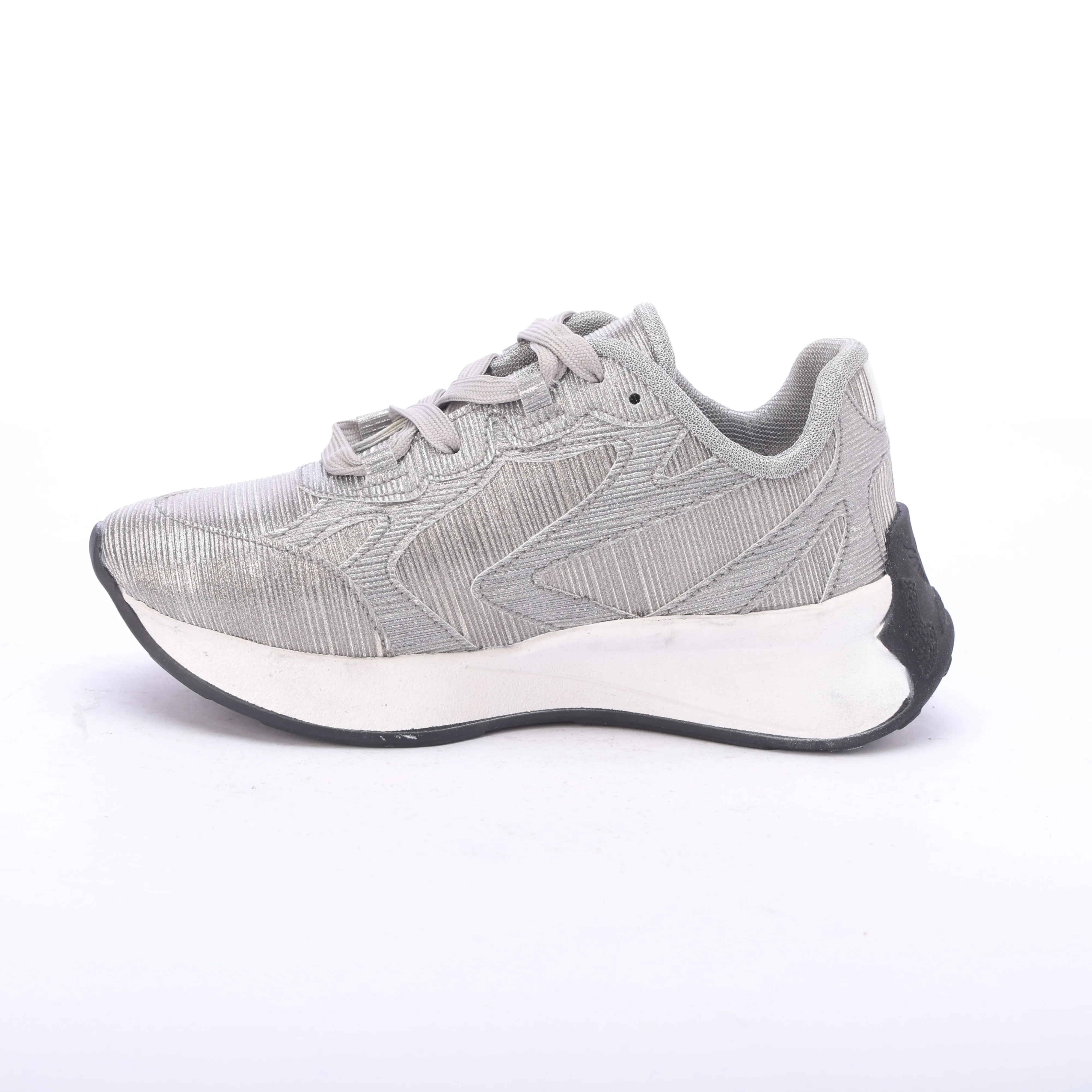 Textured Rubber Lace Shoe-Gray