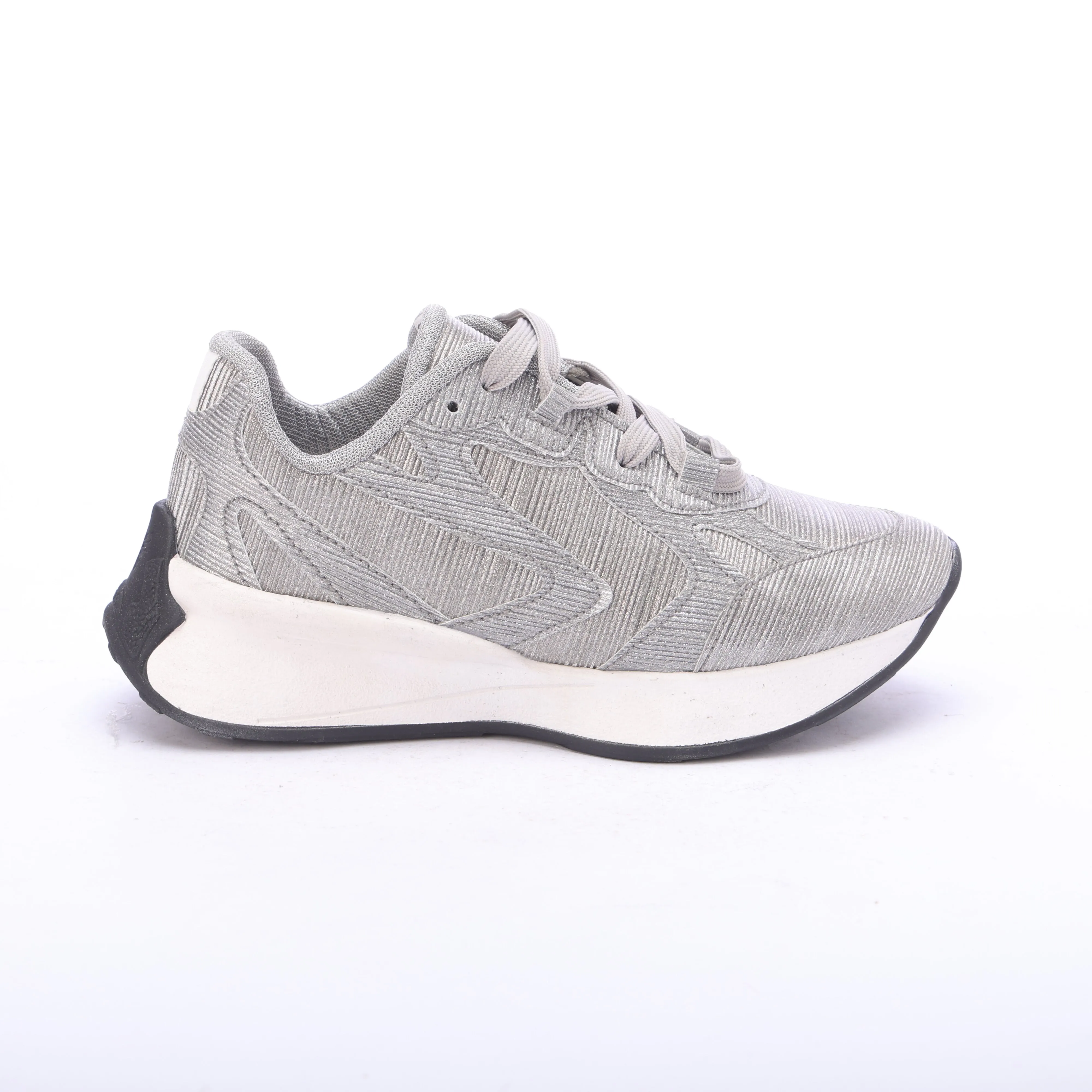 Textured Rubber Lace Shoe-Gray