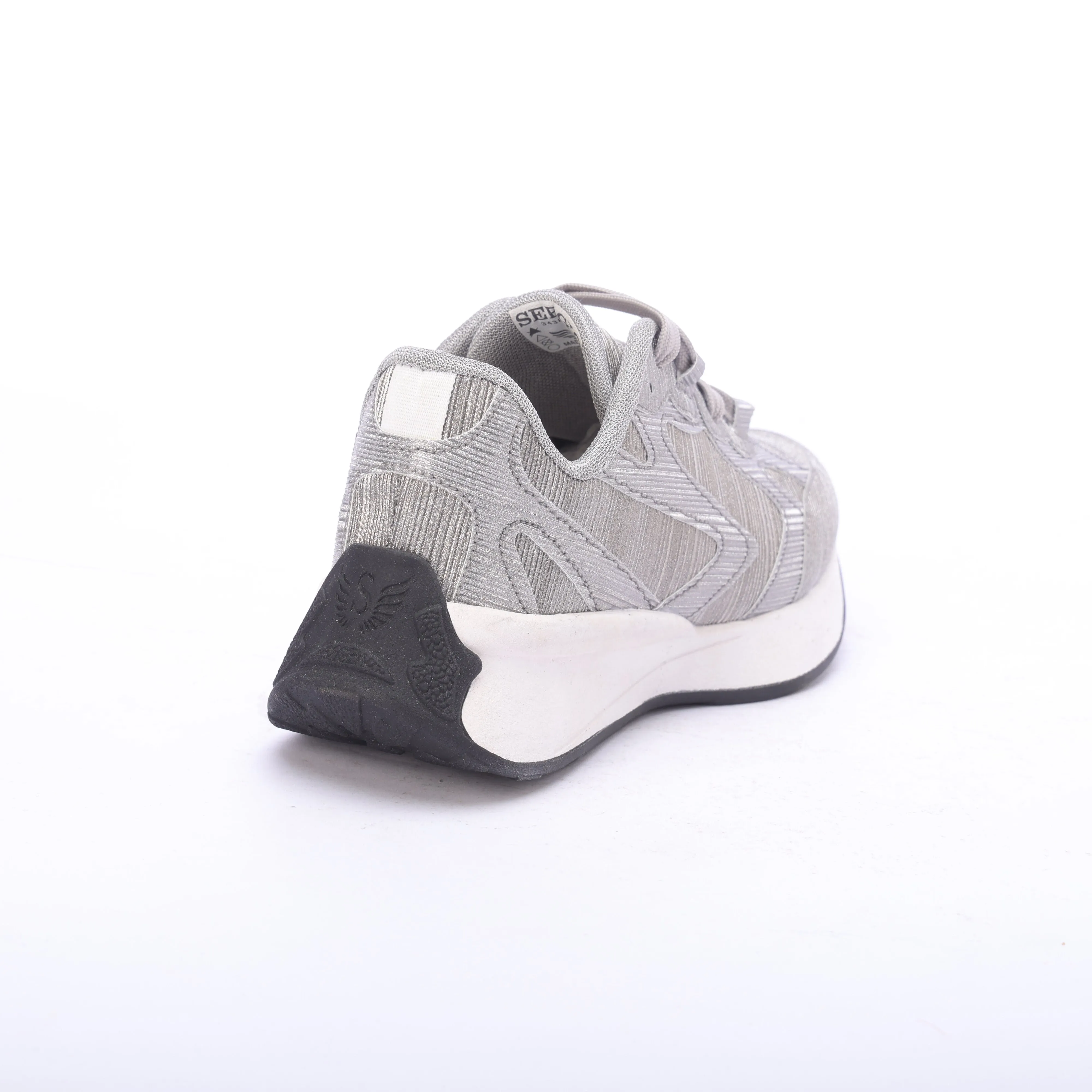 Textured Rubber Lace Shoe-Gray